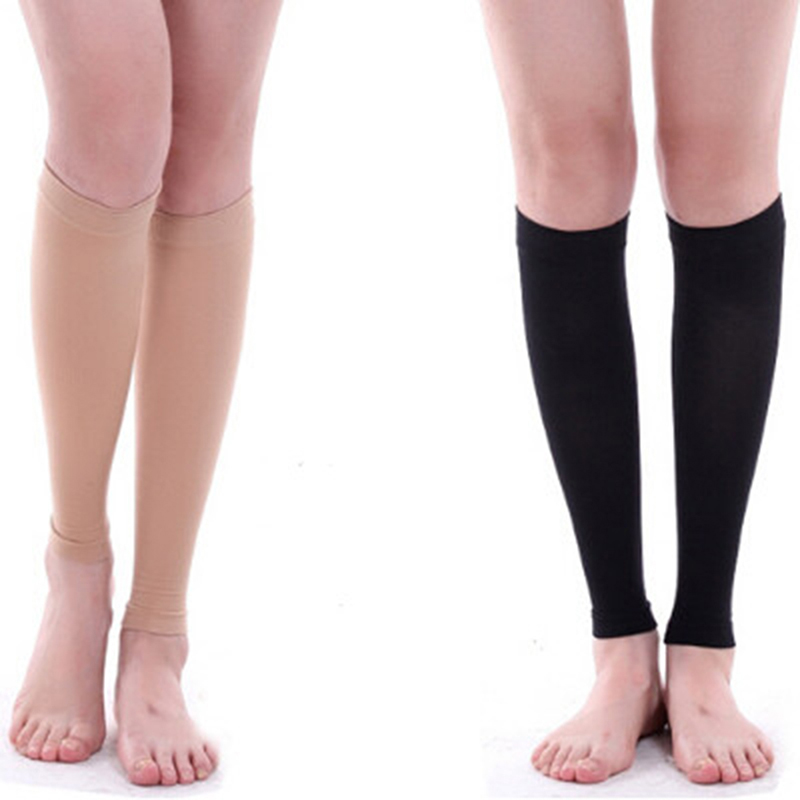 Compression Sleeve Calf - 2pcs/lot Elastic Open Toe Knee High