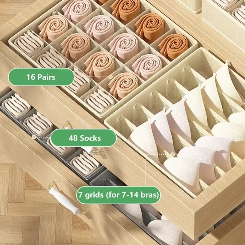 1-2Pcs Non-woven Fabric Underw - đánh giá và giá Sock Organizer Tray