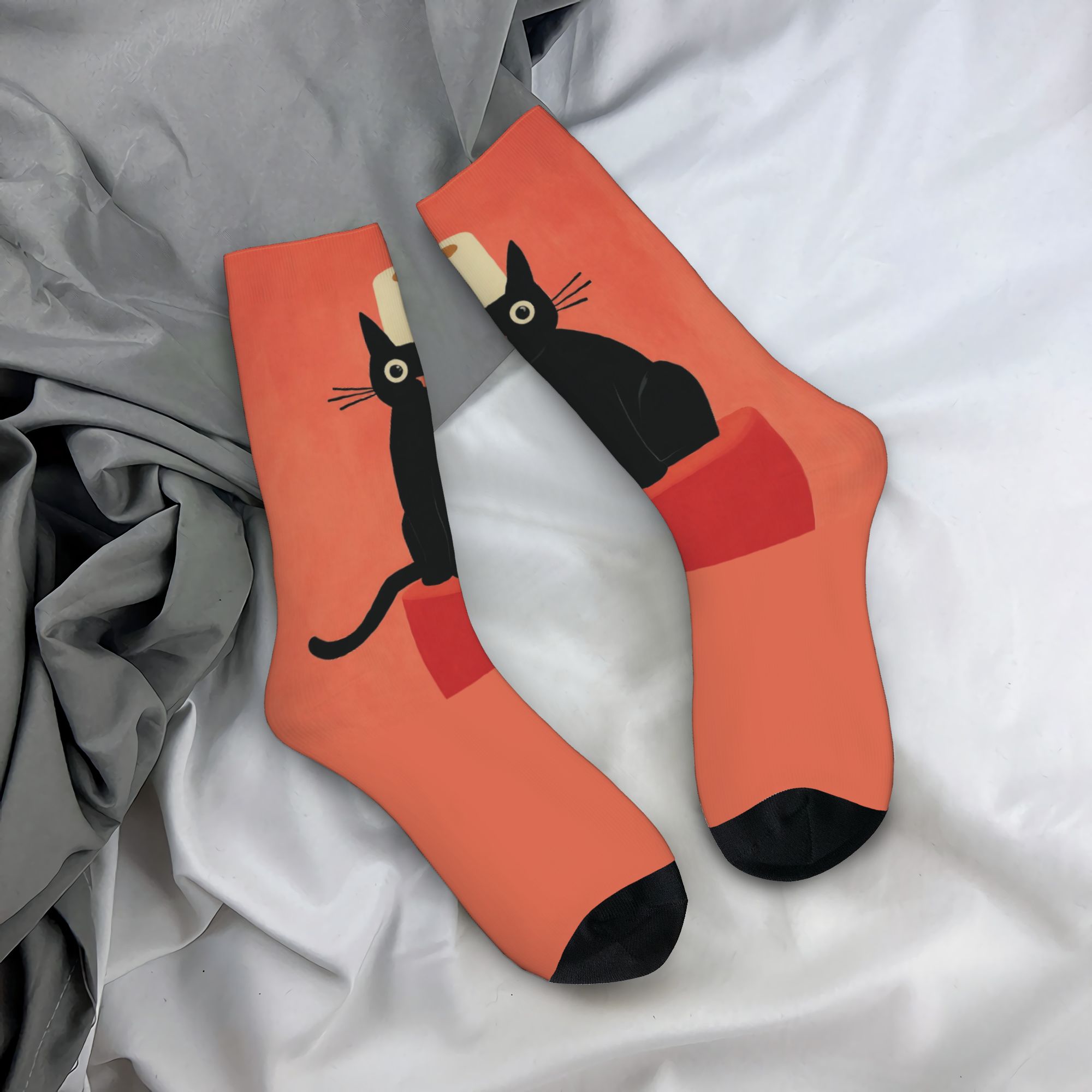 Custom Black Cat with Toilet P - đánh giá và giá Dress Sock Men