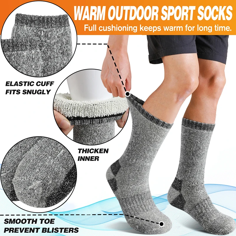 1Pairs Winter Men's Super Thic - đánh giá và giá Wool Hiking Sock