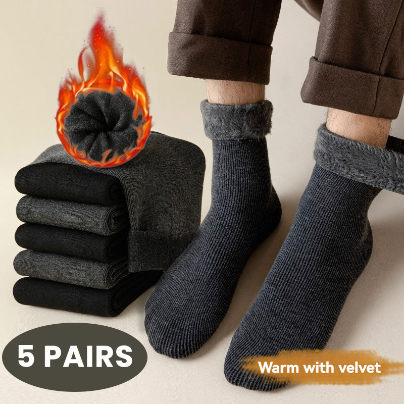 5 Pairs Men's Thick Warm Snow  - đánh giá và giá Wool Hiking Sock
